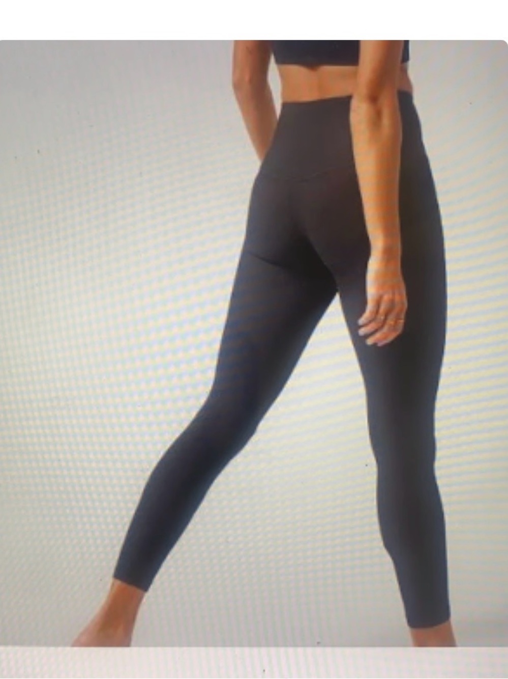 EUC Athleta Black Ribbed High-Waist Leggings